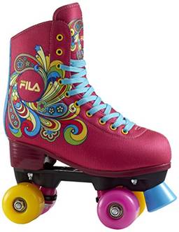 Patins Quad Fila Bella Pink Infantil Fila Skates meninas ROSA 34