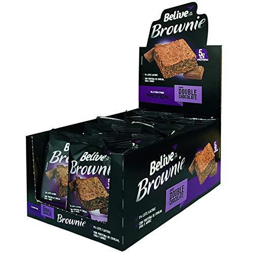 Protein Brownie Double Chocolate Sem glúten Sem lactose Belive Display com 10 unidades de 40g