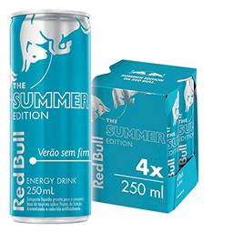 Energético Verão sem Fim, Edição Limitada Red Bull Energy Drink Pack com 4 Latas de 250ml