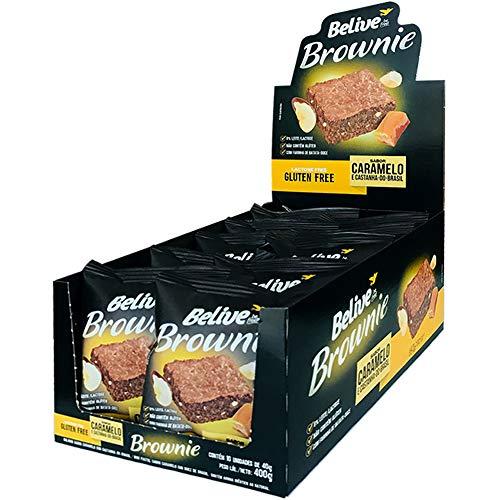 Brownie de Caramelo com Castanha-Do-Brasil Sem glúten Sem lactose Belive Display com 10 unidades de 40g