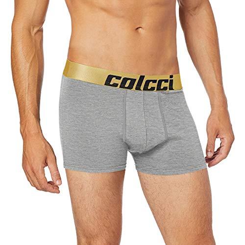 Colcci Boxer Cotton, Masculino, Cinza/Amarelo, P