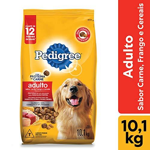 Ração Pedigree Carne Frango e Cereais Para Cães Adultos Raças Médias e Grandes 10,1 kg