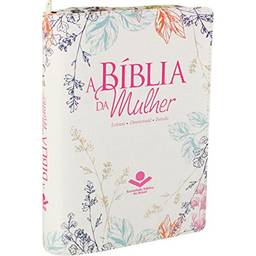 A Bíblia da Mulher com índice e zíper - Capa florida: Almeida Revista e Atualizada (ARA)