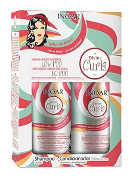 Inoar Kit Duo Shampoo e Condicionador Divine Curls Definição de Cachos 250ml, Inoar, Não, pacote de 2