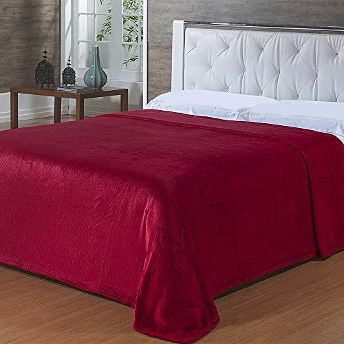 Cobertor Microfibra Toque de Seda Super King 2,60 X 2,40 Vermelho/Unico Niazitex Vermelho Super King Cameba