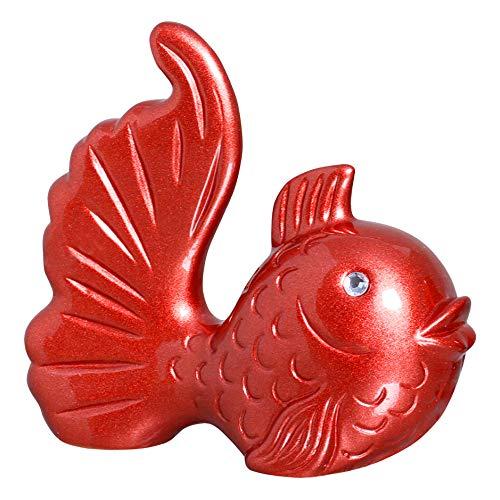 Escultura Peixe Ceramicas Pegorin Vermelho