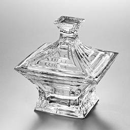Bomboniére de Vidro Sodo-Cálcico com Titânio Cascade Rojemac Transparente Cristal