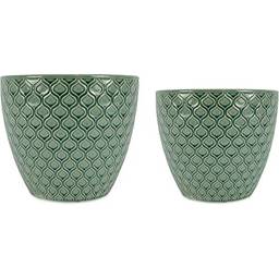 Kit Cachepot em Cerâmica - 2 Pçs Mart Verde Mart Collection