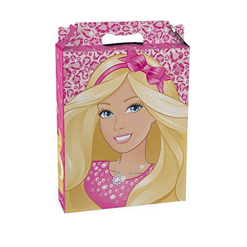 Caixa Para Presente Maleta Retangular Vertical Cromus Embalagens na Estampa Fashion Barbie com Trava 21x7,5x26 cm com 10 Unidades
