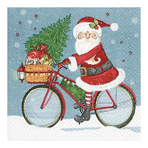 Guardanapo Santa on a Bike, Paper Design PP-600071, Multicor, 33 X 33 Cm