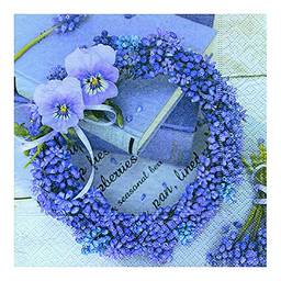 Guardanapo Blue Wreath Paper Design Multicor 33 x 33 cm Papel