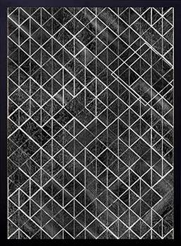 Quadro em Abstrato Black B Decore Pronto Preto/ Branco 53x73cm