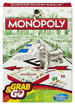 Hasbro Gaming Jogo Gaming Monopoly Grab & Go Verde/Vermelho