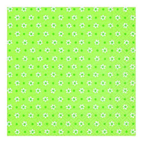 Guardanapo Small Flowers Green Paper Design Multicor 33 x 33 cm Papel