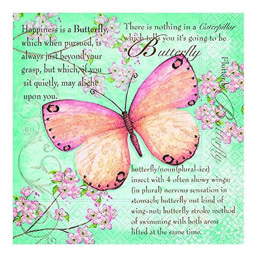 Guardanapo Butterfly Poetry Paper Design Multicor 33 x 33 cm Papel