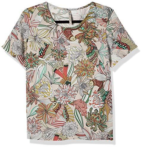 Camiseta Estampada, Colcci, Feminino, Bege/Verde/Vermelho/Branco/Rosa/Marrom/Preto, GG