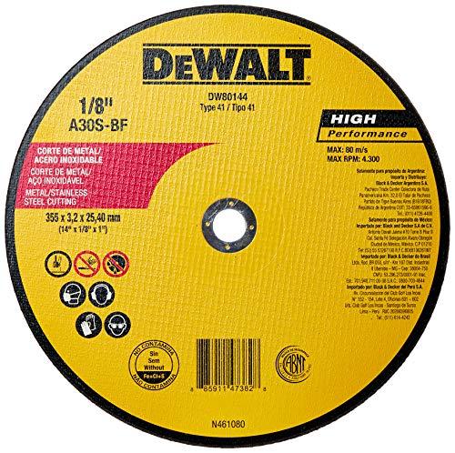 Disco Abrasivo de Corte, Dewalt, Dw80144