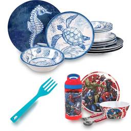 Zak Designs Conjunto de 5 peças de jantar Marvel inclui prato, tigela, garrafa de água e utensílios, sem BPA, feito de material durável e perfeito para crianças (Universo Marvel)