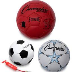 Champion Sports Bola de futebol Viper tamanho 5, azul/preto/branco