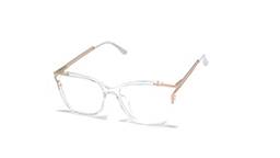 Óculos Armação Feminino Gatinho Com Lentes Sem Grau Aa-6814 Cor: Transparente