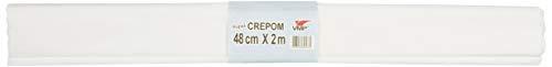 Papel Crepom Comum 48X200 40Un Branco Polar