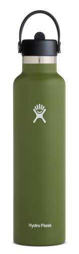 Hydro Flask Garrafa de água de boca padrão de 700 ml com tampa flexível ou canudo flexível