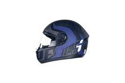 peels Capacete Fechado Moto Spike New Ghost Preto Fosco com Azul Escuro 60, Modelo: C16013300BU60