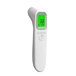 Termômetro digital de testa, instrumento de medição eletrônica de temperatura corporal por infravermelho, com luz de fundo de 3 cores e função de alarme de alta temperatura (tipo sem contato)