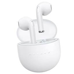 Fones de ouvido sem fio, Haylou X1 NEO Bluetooth Fones de ouvido Bluetooth 5.3 AAC HD Som estéreo Fones de ouvido Bluetooth com microfone intra-auriculares de baixo profundo, Touch, 2 Modos, branco