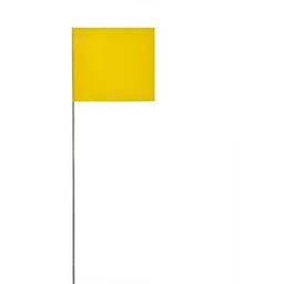 Swanson Tool Co FY15100 bandeiras de marcação de 6,3 cm x 8,8 cm com hastes de 38,8 cm, amarelo, pacote com 100