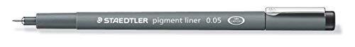 Staedtler Pigment Liner Fineliner, Preto, 0.05 mm
