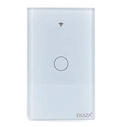 Interruptor Inteligente EKAZA 1 Botão Branco WiFi+BLE+RF, EKNH-T107-1W, 7X12X4