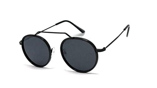 Óculos De Sol Geek Redondo Unissex Lançamento Com Proteção Uv-400 Cor Preto