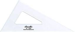 Esquadro Escaleno 60° de 28 cm sem Escalas, Trident, 2628, Acrílico Cristal