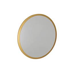 Espelho Redondo Laqueado de Parede estilo Minimalista 60 cm - Dourado