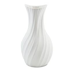 Vaso de Cerâmica Gode 32Cm Branco Fosco - Ceraflame Decor