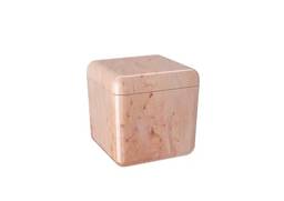 Porta-Algodão/Cotonetes Cube, 8,5 x 8,5 x 8,5 cm, Mármore Rosa, Coza