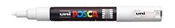 POSCA, UNI, Caneta Marcador PC-1M Extra Fina, traço de 0.7mm, Branca, Blister com 1 unidade