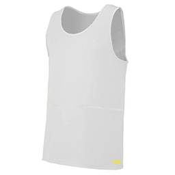 Camiseta Regata Masculina Térmica Alta Compressão Fitness (G, Branco)