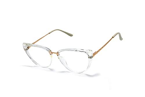 Óculos Armação Feminino Gatinho Com Lentes Sem Grau Ab-1011 (Transparente)