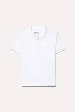 Camisa Polo Piquet Básica, Reserva Mini, Meninos, Branco, 12+