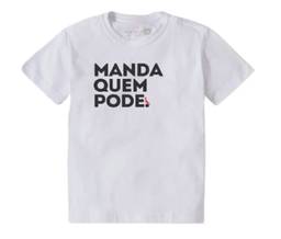 Camiseta Manda Quem Pode, Infantil, Reserva Mini (Branco, 12)
