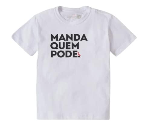 Camiseta Manda Quem Pode, Infantil, Reserva Mini (Branco, 6)