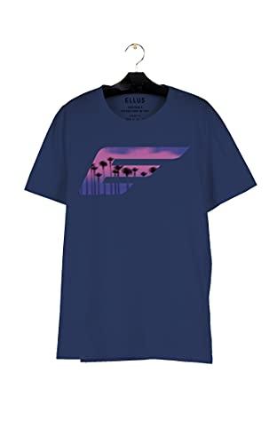 T-Shirt, Cotton Fine Easa Santorini Classic Mc, Ellus, Masculino, Old Purple, M