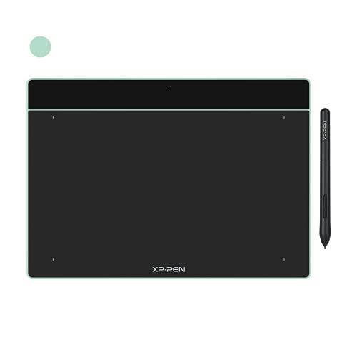 XP-PEN Deco Fun L Mesa Digitalizadora 10x6 Polegadas Tablet Digital com 8192 Níveis de Pressão Caneta Passiva Sem Bateria para desenho digital, animação, ensino online (Verde)