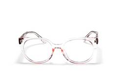 Óculos Armação Gatinho Feminino Com Lestes Sem Grau A-19 Cor: Rosa-Transparente