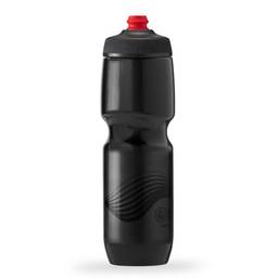 Polar Bottle Garrafa de água Breakaway para bicicleta - livre de BPA, garrafa de compressão para ciclismo e esportes (ondas - carvão e preto, 850 g)
