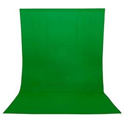 Fundo Infinito em Tecido Verde Chroma Key lavável e passável para fotos e filmagens de vídeo lives e reuniões etc (suporte não incluído) (3m x 5m, Verde)