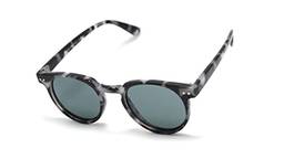 Óculos De Sol Retro Redondo Unissex Com Lentes Com Proteção Uv-400 Cor: Cinza-Tartaruga