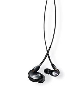 Shure Fones de ouvido SE215-K com isolamento de som profissional com microdriver dinâmico único, ajuste intra-auricular seguro – Preto